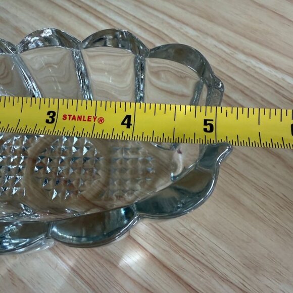 Vintage Princess House Clear Crystal Scalloped Oval Bowls Set Of 2 - Picture 8 of 10